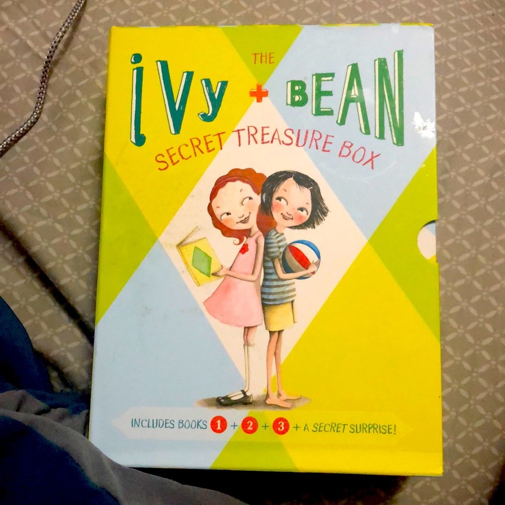 Ivy + Bean the secret treasure box kids books. Includes books 1, 2, and 3 & more